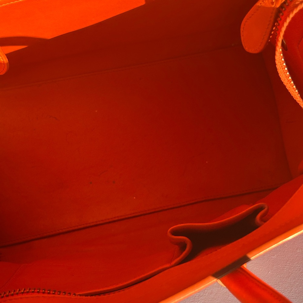CELINE🔥🔥🔥 STUNNING Orange Tote Like a piece of Sculpture - Picture 12 of 12